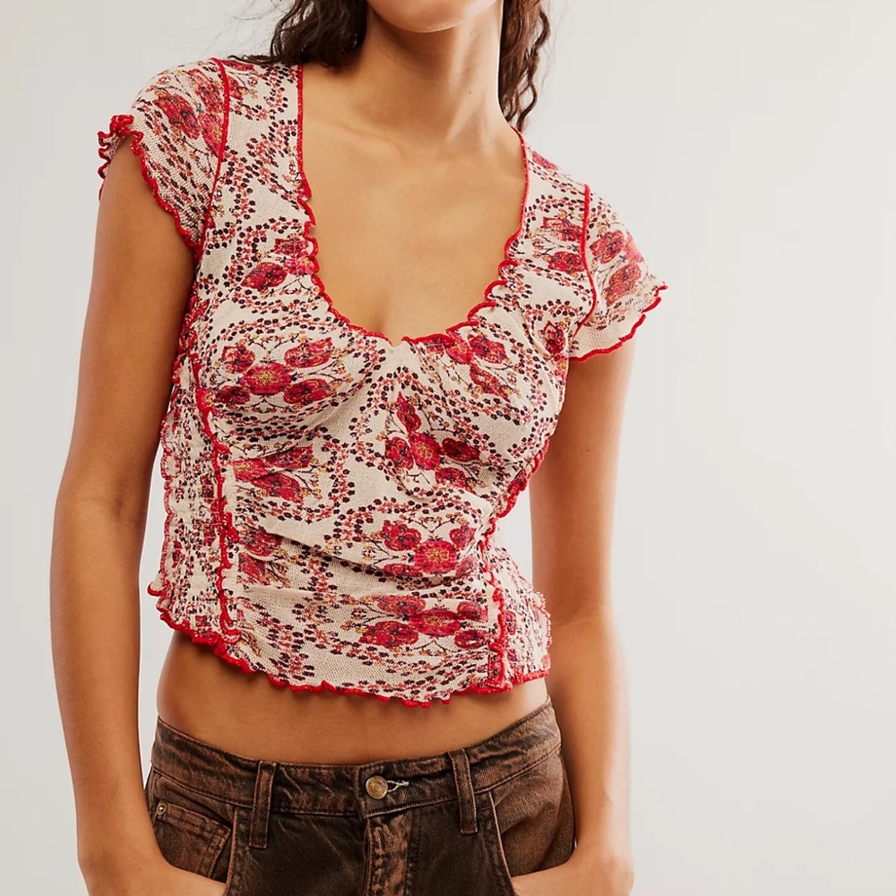 Free People Oh My Baby Tee | Size: M